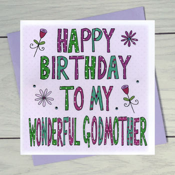 Personalised Godmother Birthday Book Card, 2 of 6