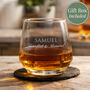 Gifts For Men Engraved Whisky Glass For Him, thumbnail 1 of 5
