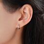 Sterling Silver Minimalist Barbed Wire Hoops, thumbnail 4 of 10