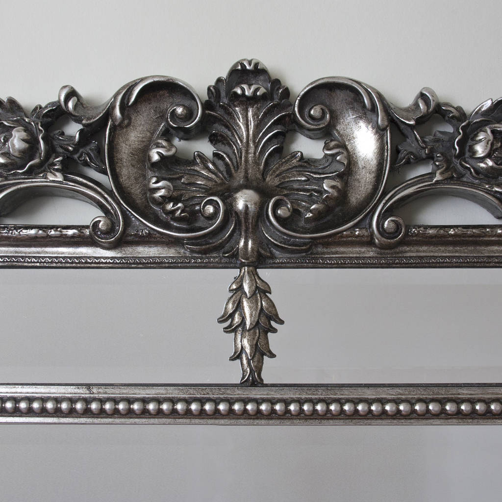 large silver french style mirror by decorative mirrors online
