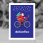 Funny Bike Lovers Christmas Card, Deliver Roo, thumbnail 4 of 10