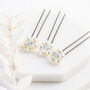 Set Of Three Something Blue Pearl Flower Hairpins, thumbnail 4 of 6