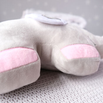 Personalised Grey Elephant Baby Cushion, 3 of 4