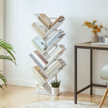 Tree Bookshelf Bookcase Standing Shelf Rack Organiser, 3 of 12