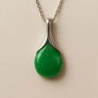 Personalised Sterling Silver Jade Necklace, thumbnail 3 of 11