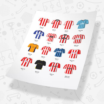Brentford Classic Retro Football Kits Team Print, 3 of 4