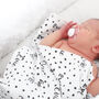 Personalised Polka Dot Baby Organic Swaddle Blanket, thumbnail 4 of 9