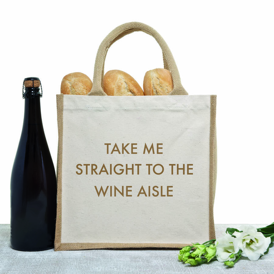'take me to the wine' shopping bag by slice of pie designs