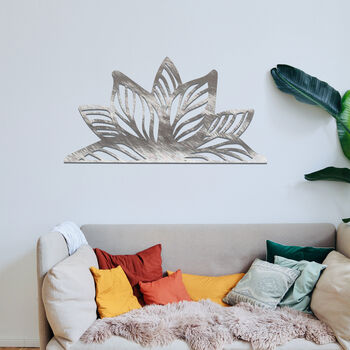 Metal Lotus Mandala Flower Wall Art Serene Design, 4 of 12