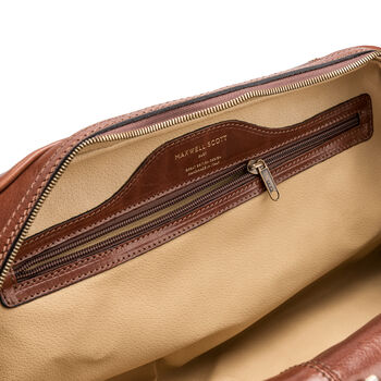 Personalised Small Leather Travel Bag 'Flero Small', 9 of 12