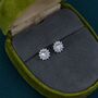 Sterling Silver Delicate Cz Flower Stud Earrings, thumbnail 1 of 12