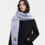 Cosy Blue Boucle Scarf, thumbnail 2 of 5