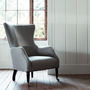 Bromley Wing Back Chair, Grey Wool, thumbnail 2 of 4