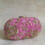 Hot Pink Oval Velvet Clutch, thumbnail 4 of 10