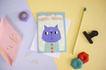 Happy Birthday Kid's Birthday Cat Card, 5 of 5