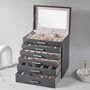 Large Multi Level Jewelry Box Jewellery Cases Organiser, thumbnail 3 of 10