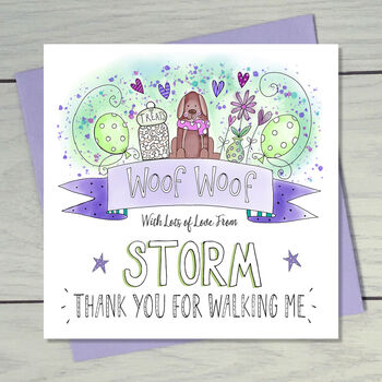 Thank You From The Dog Personalised Greeting Card, 7 of 12