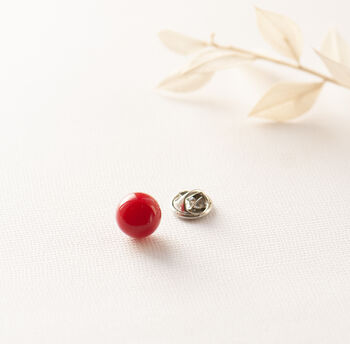 Red Faux Pearl Modesty Pin, 3 of 11