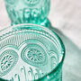 Zamora Turquoise Embossed Highball Tumbler, thumbnail 3 of 3