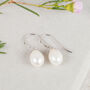 Gloucester Freshwater Pearl Silver Gold Drop Earrings, thumbnail 1 of 5