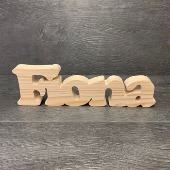 Wooden Name Or Words Handcut Personalised, 3 of 4