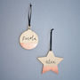Personalised Bauble And Star Christmas Tree Decorations, thumbnail 6 of 6