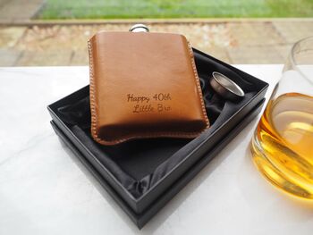 Personalised Year Hip Flask In Gift Box, 3 of 10