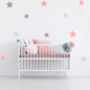 Pack Of 10 Star Fabric Wall Stickers, thumbnail 2 of 3