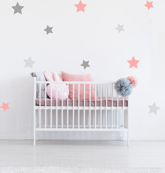 Pack Of 10 Star Fabric Wall Stickers, 2 of 3