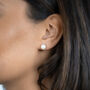 Silver Freshwater Pearl Stud Earrings, thumbnail 6 of 7
