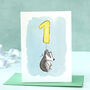 Badger First Birthday Card, thumbnail 1 of 8