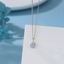 Sterling Silver Alexandrite Purple Blue Cz Bubble Pendant Necklace, thumbnail 1 of 12