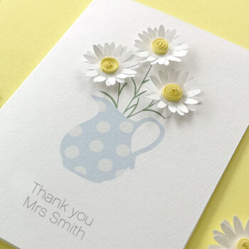 Teacher Thank You Paper Daisy Card, 4 of 5