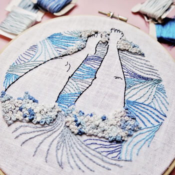 Bath Themed Modern Embroidery Kit, 4 of 7
