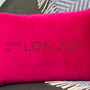 Favourite Place Personalised Velvet Cushion, thumbnail 7 of 9