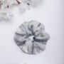 100% Silk Scrunchie Tie And Dye Greys, thumbnail 2 of 2