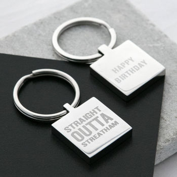 Personalised 'Straight Outta Compton' Hometown Keyring, 6 of 11