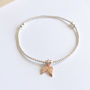 Sterling Silver 18ct Gold Plated Angel Wing Bracelet, thumbnail 4 of 4