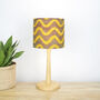 Mustard Yellow And Lime Waves African Print Lampshade, thumbnail 5 of 7
