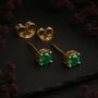 9ct Gold May Emerald Birthstone Stud Earrings, thumbnail 3 of 4