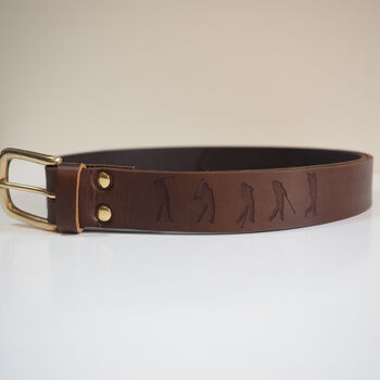 Personalised Engraved Leather Golfers Belt, 3 of 9