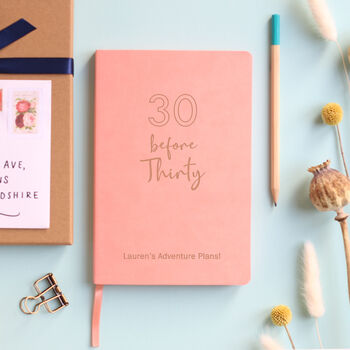 30 Before Thirty 30th Birthday Vegan Luxury Notebook, 4 of 12