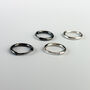 Sterling Silver Tiny Huggie Hoop Sleeper Fastening Earrings, thumbnail 2 of 5