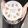 Personalised Christmas Round Cake Storage Tin, thumbnail 3 of 5