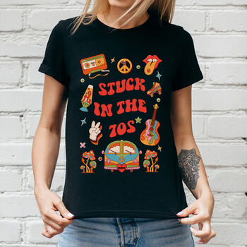 Stuck In The 70's Themed Unisex T Shirt, 3 of 3