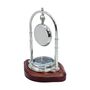 Personalised Chrome 17th Anniversary Desk Clock With Compass, thumbnail 7 of 9