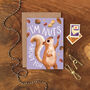 'Nuts About You' Squirrel Greetings Card, thumbnail 1 of 2