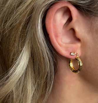 Mini Chateau Hoops Gold Plated, 10 of 10