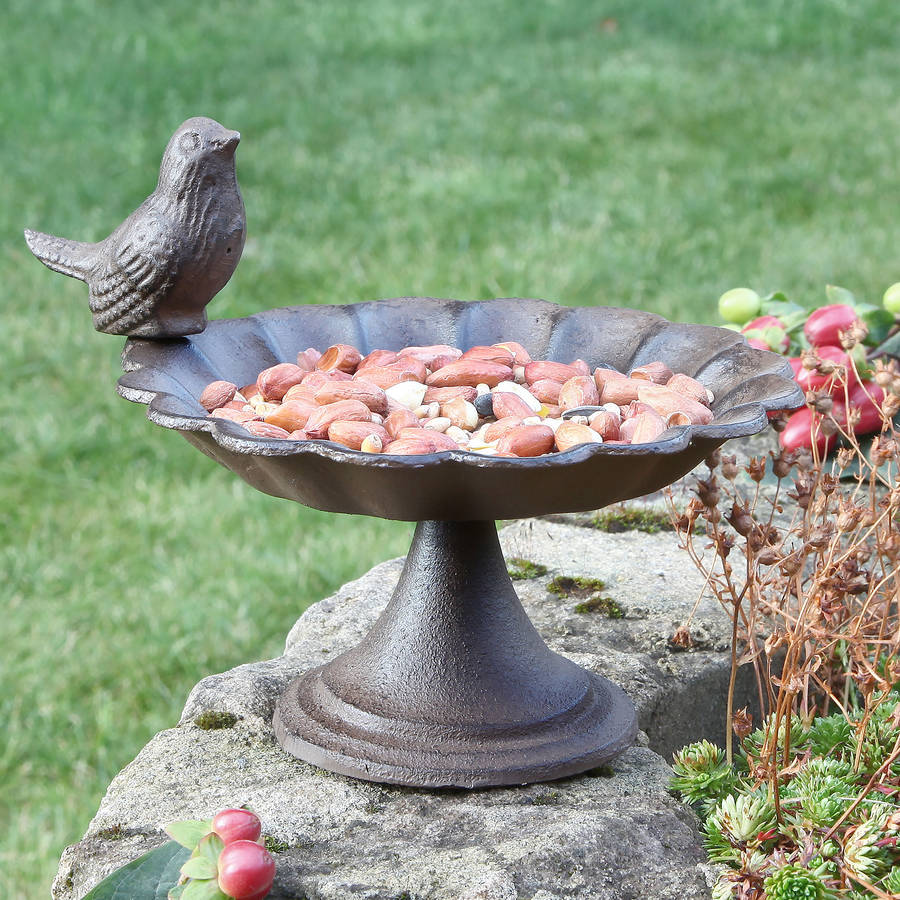 cast iron standing bird bath by dibor