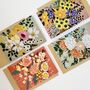 Floral Blooms, Oil Pastel Card Set Of Eight, thumbnail 1 of 6